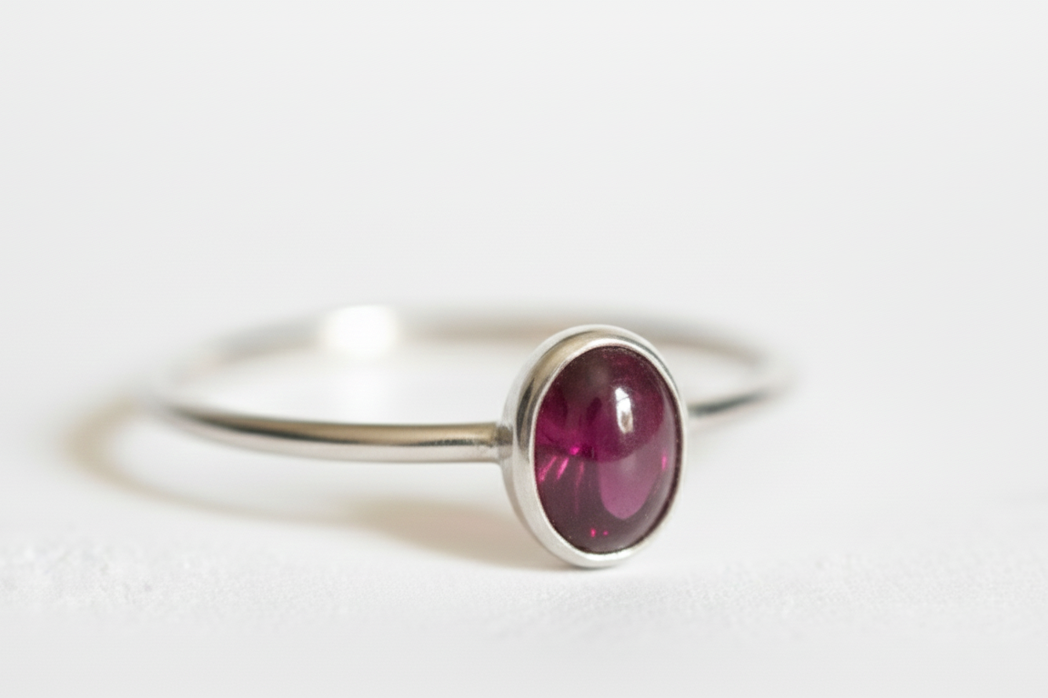 "Eco & Ore" Garnet Birthstone Ring