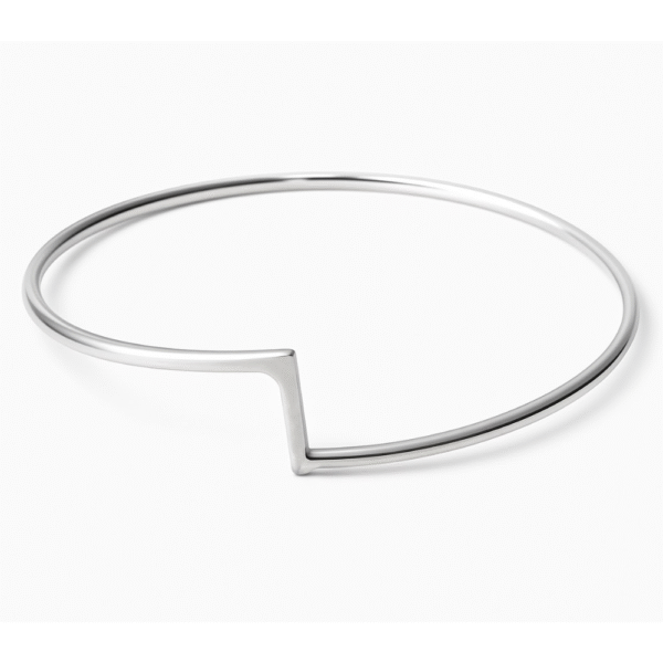 Arc & Angel Silver Bangle